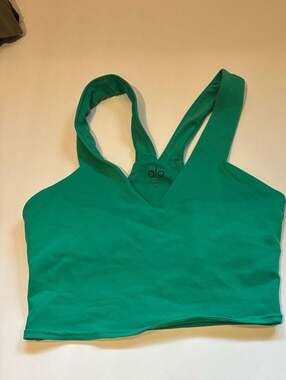Alo Yoga Airbrush Real Bra Tank - Emerald Green